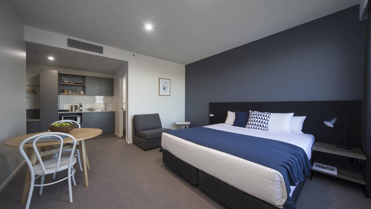 Mantra MacArthur Hotel … refit of a former Canberra office building. 