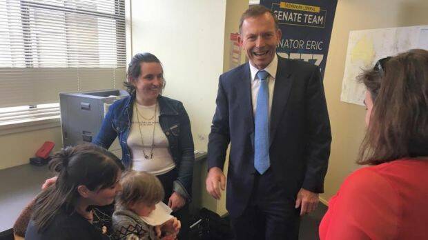 Tony Abbott meeting with 'no' campaigners in Hobart earlier on Thursday. Photo: Facebook/Tony Abbott