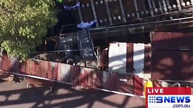 Police said it appeared a person had become trapped in a conveyor belt. Photo: Twitter / Nine News
