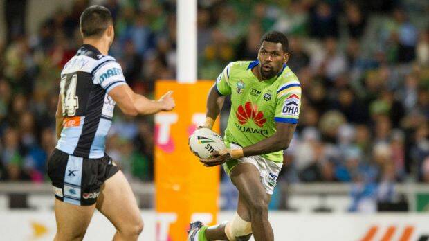 Canberra Raiders winger Edrick Lee will sign a two-year deal with the Cronulla Sharks. Photo: Jay Cronan