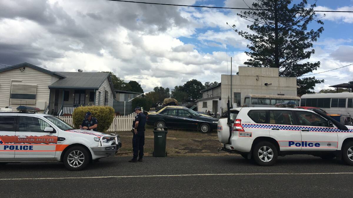 The street in Mundubbera where a man was allegedly stabbed on August 23. Photo: Tobi Loftus, Twitter