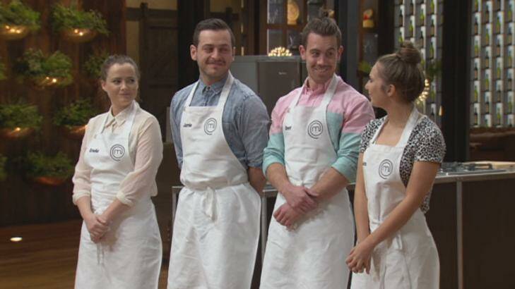 Masterchef's final four contestants ... from left, Emilia, Jamie, Brent and Laura.