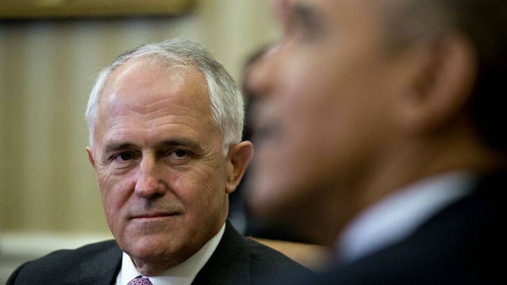 Prime Minister Malcolm Turnbull with US President Barack Obama earlier this year. Photo: Andrew Harrer