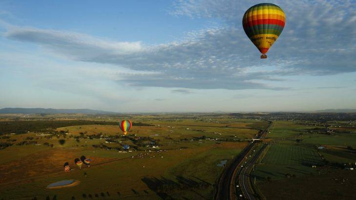The annual balloon fiesta over the Hunter Valley.