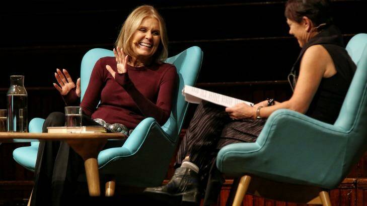 Gloria Steinem talks to Jennifer Byrne at a sold-out Sydney Town Hall event at the 2016 Sydney Writers Festival. Photo: Prudence Upton