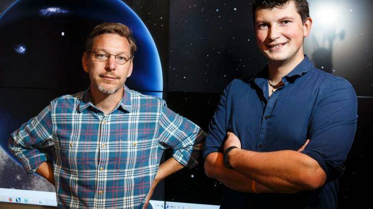 Mike Brown, professor of planetary astronomy, and Konstantin Batygin, assistant professor of planetary science, at the California Institute of Technology, published the first indirect evidence for planet nine in 2016. Photo: Patrick T. Fallon / The Washington Post