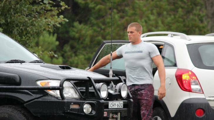 Danny Wicks leaves Glen Innes Correctional Centre after serving 18 months of his three year jail sentence for drug trafficking. Photo: Naomi Davidson