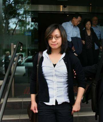 Thomas Lee's widow Michele Lee leaves the Coroner's Court in Glebe with her lawyer during the inquest in 2008 Photo: Dean Sewell