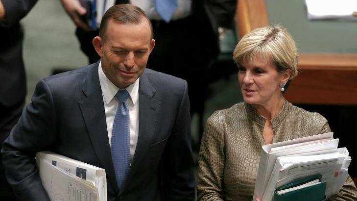 Question time: Julie Bishop was one of at least half a dozen ministers who objected to the national security proposal. Photo: Alex Ellinghausen