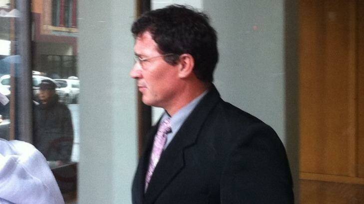 Former police inspector Matthew Mark Dennis at an earlier court appearance. Photo: Paul Bibby