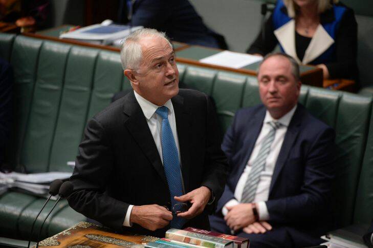 Malcolm Turnbull rejects an opposition request to defer question time. Malcolm Turnbull PM during division where his side was well outnumbered. Photo: Nick Moir 