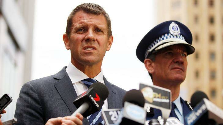 Premier Mike Baird and Police Commissioner Andrew Scipione. Photo: Brendon Throne