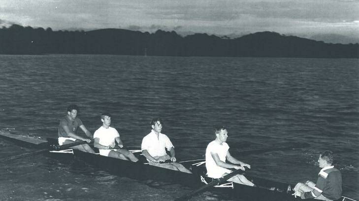 The first rowers on Lake Burley Griffin on April 18, 1964 Photo: Supplied