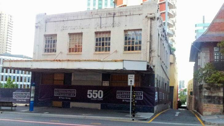 The old Paramount Pictures building on Ann Street has been bulldozed. Photo: Supplied