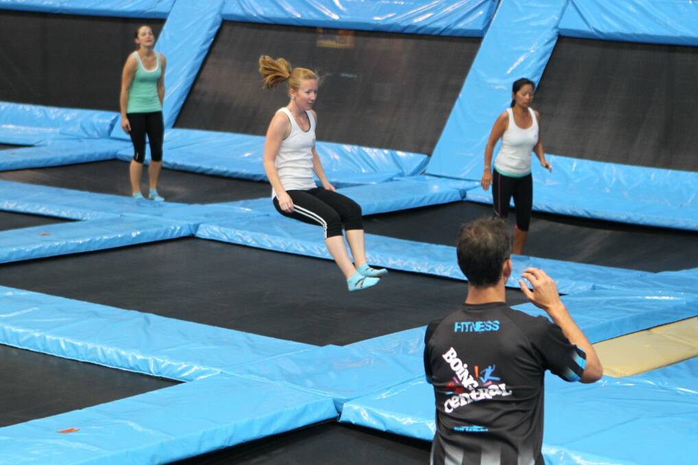 Simon Bryce of Boing Central trampoline. 7 May, 2014. Picture: Gene Ramirez