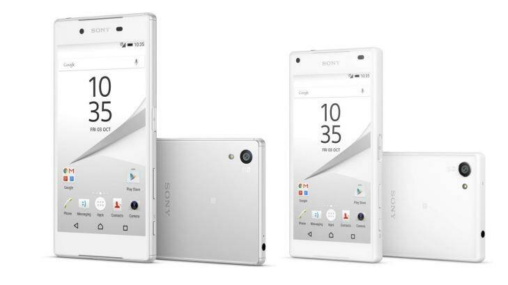 The Xperia Z5 with its smaller sibling the Z5 Compact. Apart from the difference in screens (5.2-inch, 1080p and 4.6-inch, 720p respectively) they're virtually the same phone. Photo: Sony