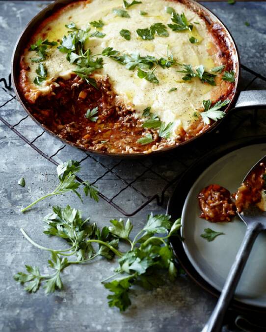 Shepherd's pie with cauliflower mash <a href="http://www.goodfood.com.au/good-food/cook/recipe/shepherds-pie-with-cauliflower-mash-20140625-3assb.html"><b>(RECIPE HERE).</b></a> Photo: Supplied
