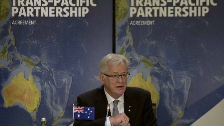 Trade Minister Andrew Robb speaks during the Trans-Pacific Partnership meeting of trade representatives in Sydney. Photo: Reuters/Jason Reed