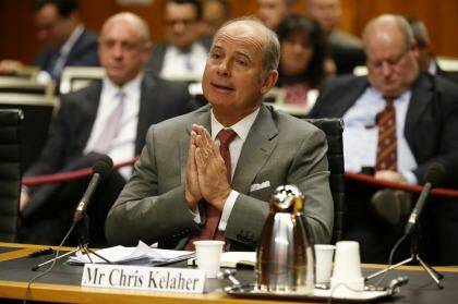 IOOF Chief Executive, Chris Kelaher at the Senate Hearing into IOOF, at NSW Parliament House, Sydney. Photo: Peter Rae