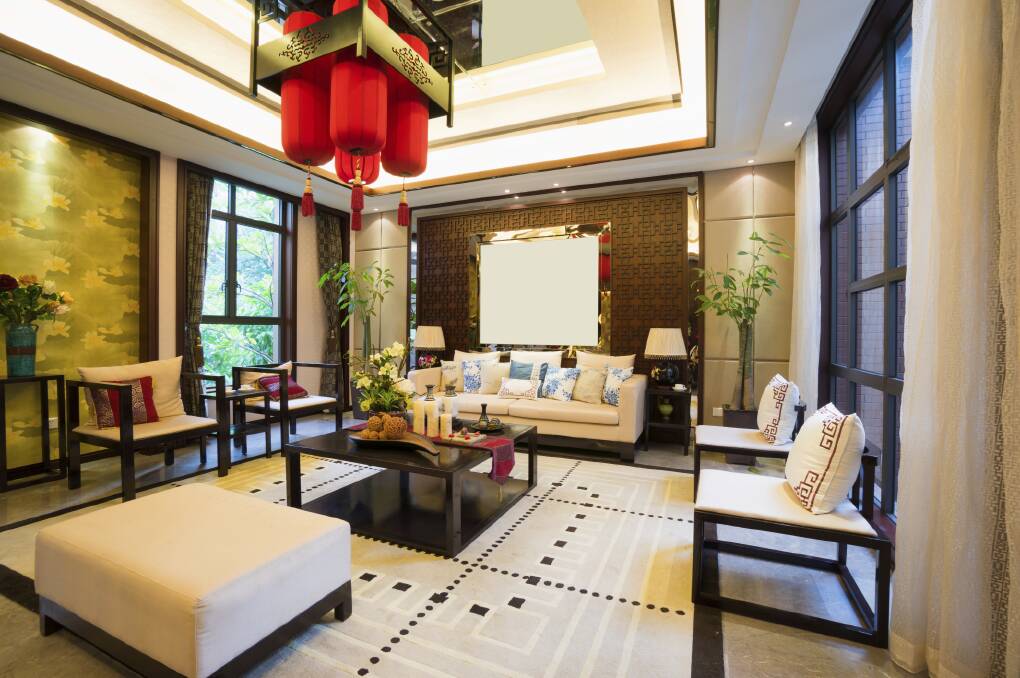 luxury living room Chinese decor