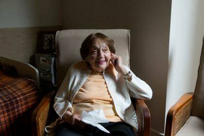 Centenarian Lily Stein at the Emmy Monash Aged Care facility. Photo: Penny Stephens