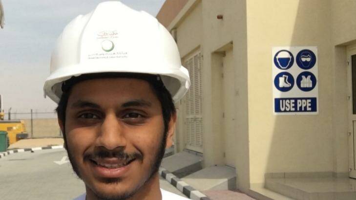Ali Alzaabi, an engineer at the Mohammed bin Rashid Al Maktoum Solar Park near Dubai. Photo: Peter Hannam