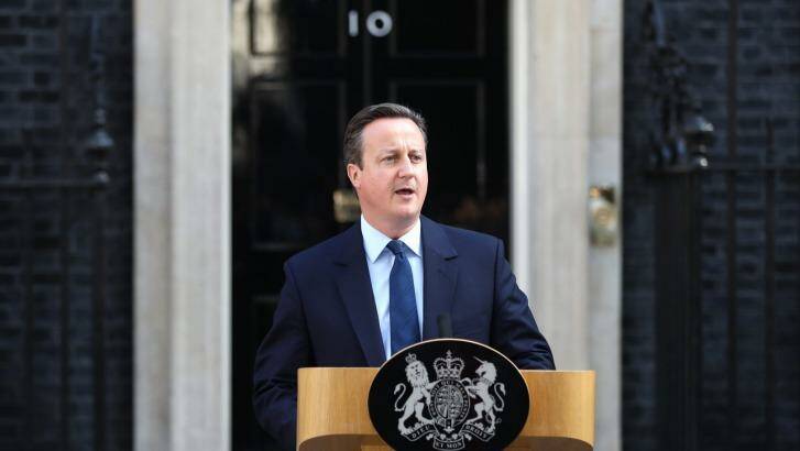 British Prime Minister David Cameron resigns in the wake of the historic EU referendum.  Photo: Dan Kitwood