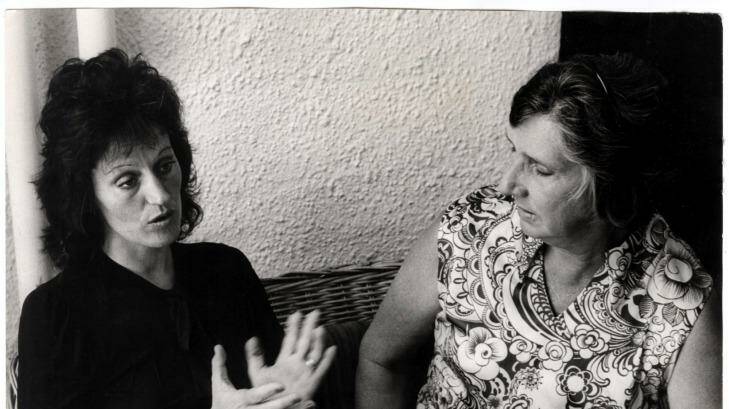 Margaret Whitlam and Germaine Greer at The Lodge in Canberra on 18 December 1972