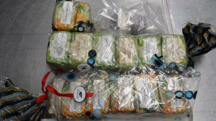 Mr Twartz was accused of importing 4.5 kilograms of cocaine masked in 27 bars of coloured soap. Photo: Australian Federal Police.