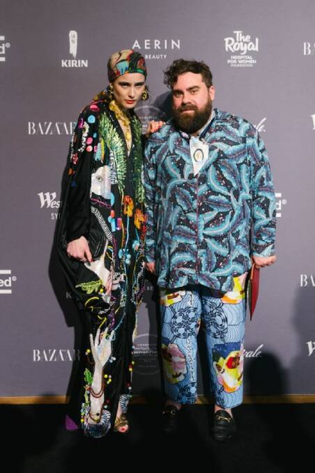 Social Seen: Romance was Born designers Luke Sales and Anna Plunkett at the "Bazaar in Bloom" charity dinner and auction organised by Harper's Bazaar for The Royal Hospital for Women Foundation at the Ivy Ballroom on Wednesday, October 18, 2017.