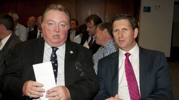 New LNP leader Lawrence Springborg, right, with MP Glen Elmes. Photo: Robert Shakespeare.