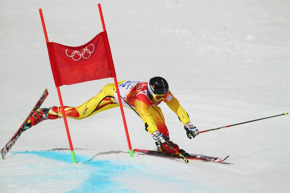 Antonio Ristevski of the Former Yugoslav Republic of Macedonia falls during the Alpine Skiing Men's Giant Slalom on day 12 of the Sochi 2014 Winter Olympics at Rosa Khutor Alpine Center on February 19, 2014 in Sochi, Russia. Photo: GETTY IMAGES