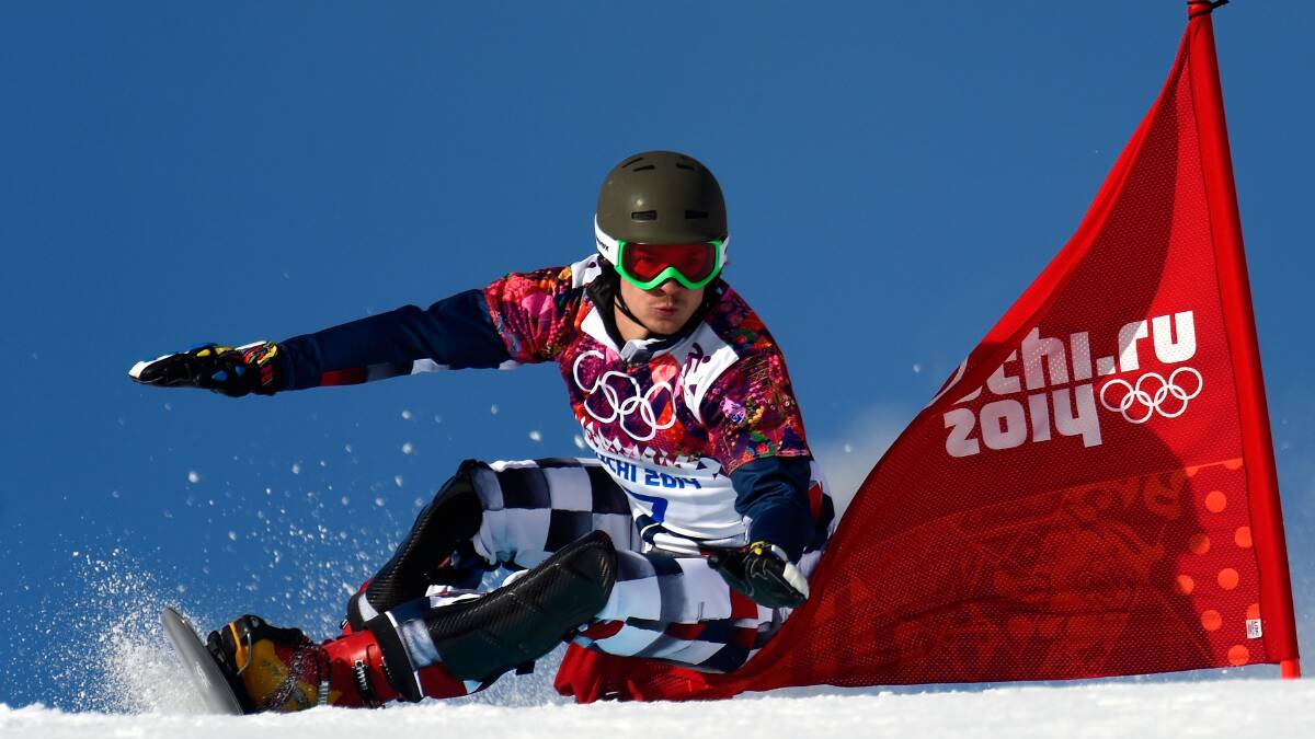Vic Wild of Russia competes in the Snowboard Men's Parallel Giant Slalom Qualification on day twelve of the 2014 Winter Olympics at Rosa Khutor Extreme Park on February 19, 2014 in Sochi, Russia. Photo: GETTY IMAGES