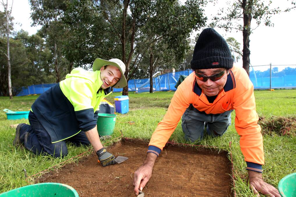 Archeological digging in Parramatta Park