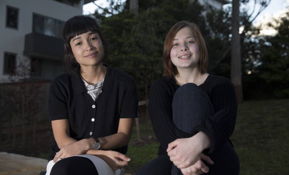Director Maya Newell and Parramatta teen, Ebony, who are featuring Gayby Baby at Riverside Theatres. Photo: Geoff Jones