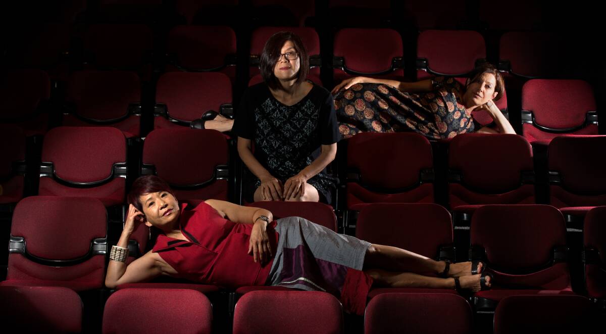 (l-r) Annette Shun Wah, Joanne Kee, and Paula Abood are members of the new theatre company.  Photo: Janie Barrett