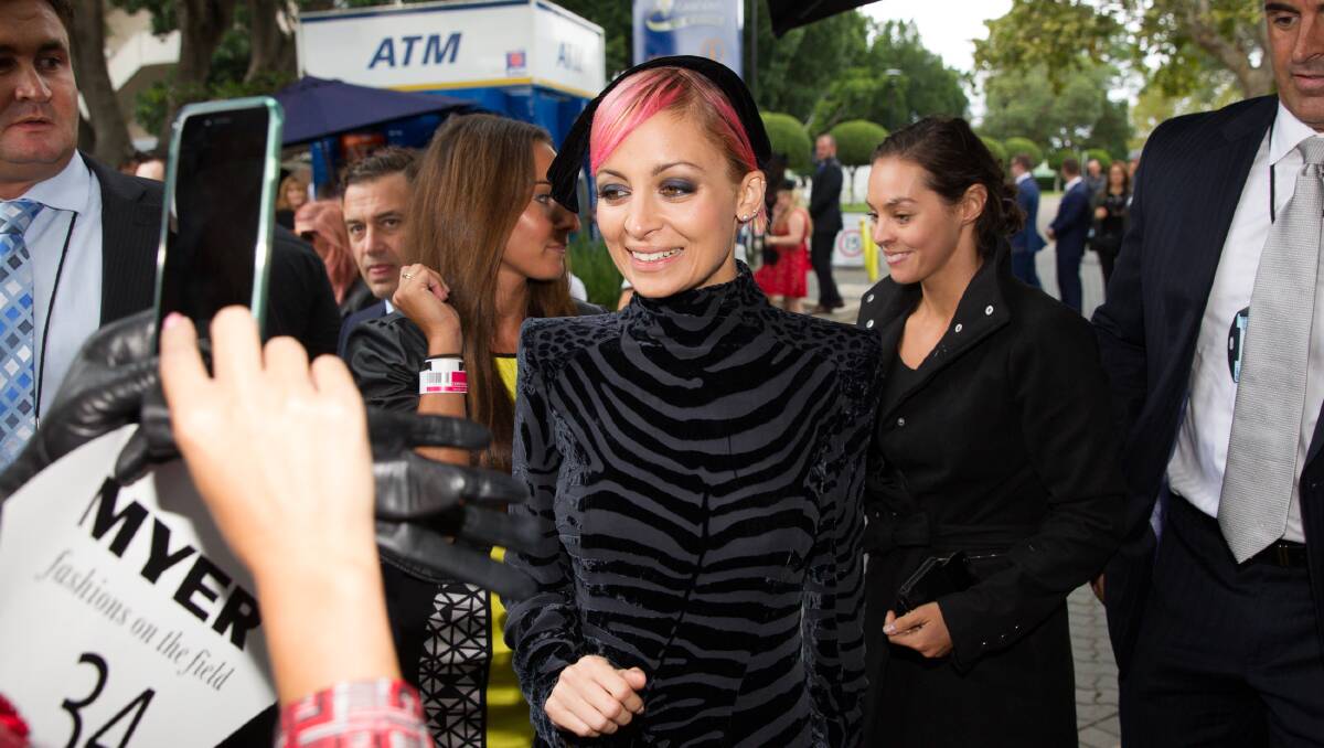 Icon: Nicole Richie at the Tooheys New Golden Slipper race day on Saturday, February 21 at Rosehill Gardens. Picture: Geoff Jones.