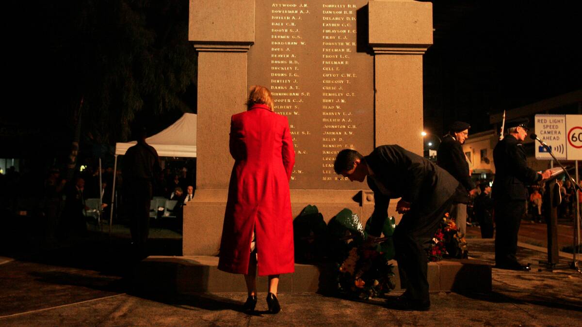 Hundreds turn out to mark Anzac Day in Parramatta. Picture: Gene Ramirez
