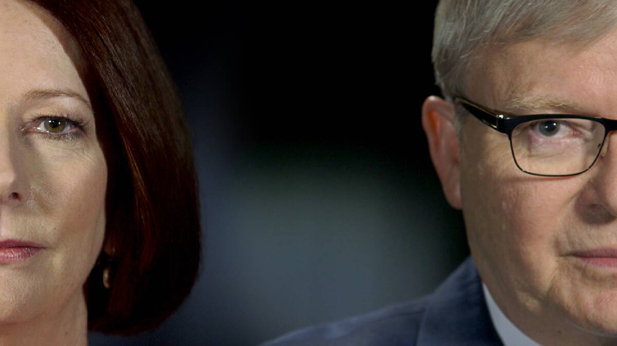 GOT MY EYE ON YOU | Julia Gillard and Kevin Rudd, vicious contenders for the top job.