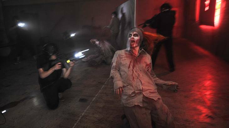 There's no shortage of rotting flesh in the real-life zombie-shooting game <i>Patient 0</i>. Photo: Joe Armao